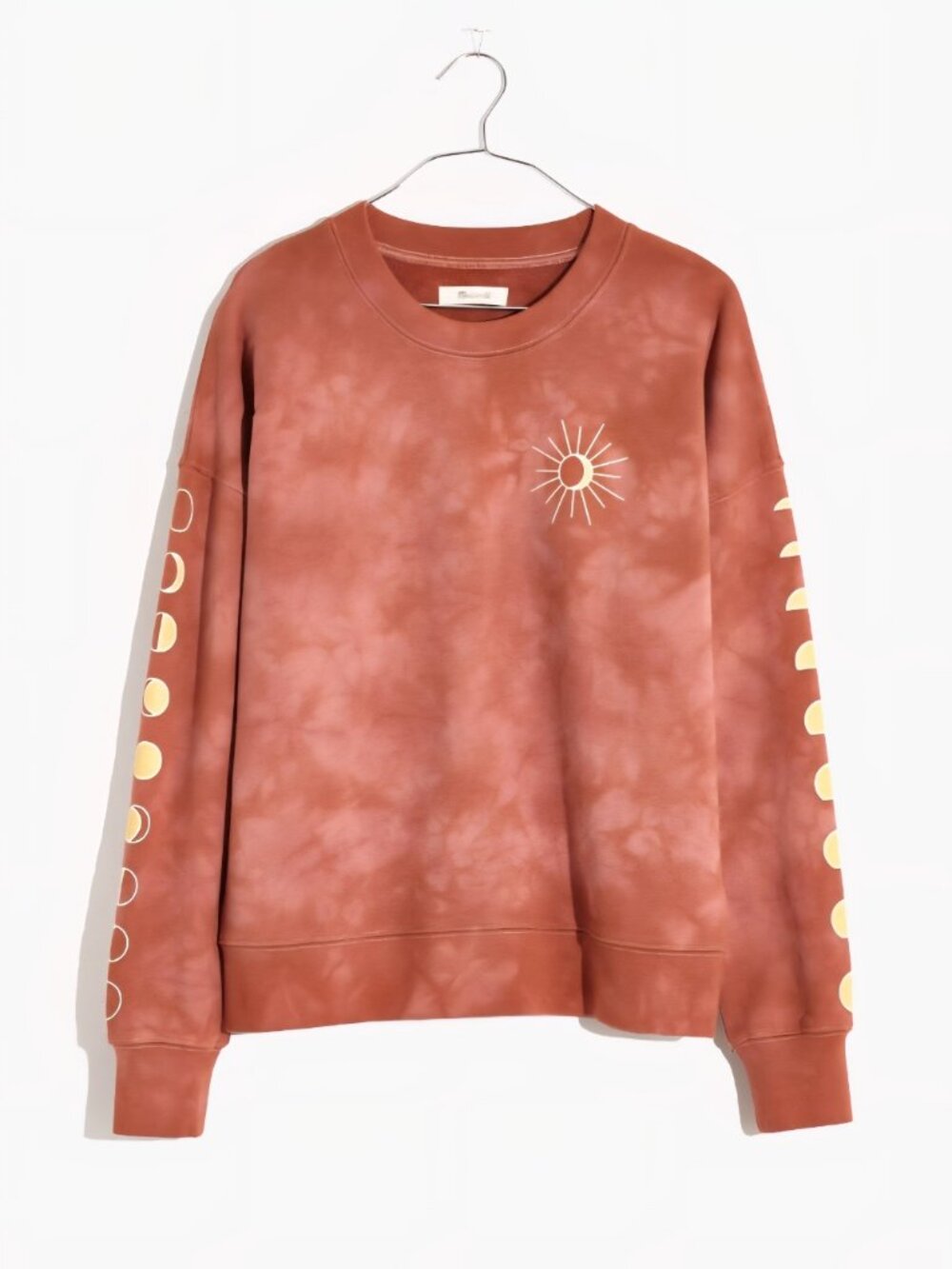 Madewell Moonphase Graphic Tie-Dye Mainstay Sweatshirt Faded Rosebud size small